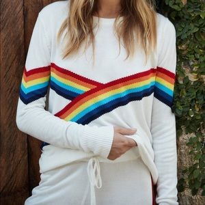 Spiritual Gangster x Madeleine Thompson Rainbow Sweater - XS 🌈